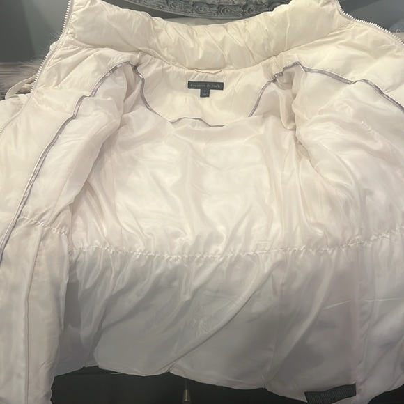 White Hooded Parka with Faux Fur Trim - Picture 10 of 12